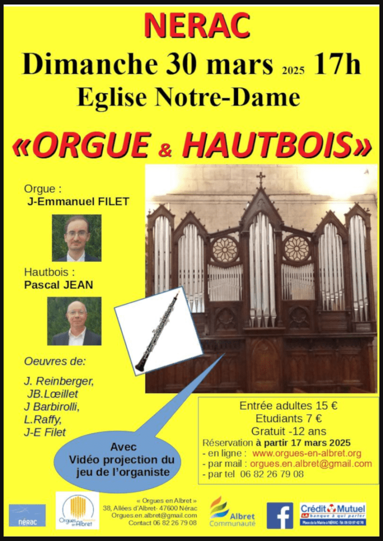 Lire la suite à propos de l’article Concert Orgue & Hautbois