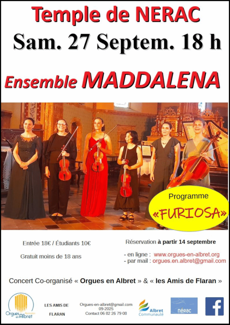 Lire la suite à propos de l’article Concert Ensemble « MADDALENA »